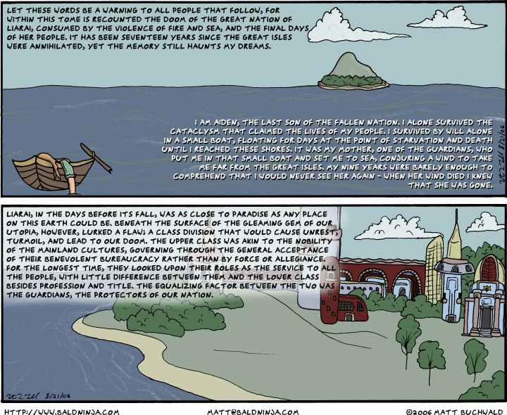 Comic graphic for 2006-08-21: The Ancient Book, Part 1