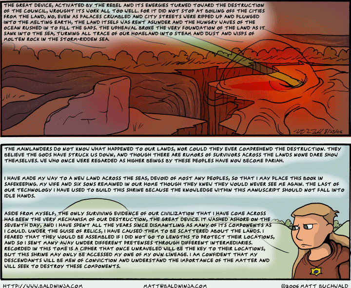 Comic graphic for 2006-08-25: The Ancient Book, Part 5