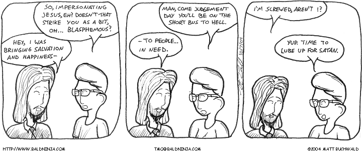 Comic graphic for 2004-10-07: The Godot Blasphemy
