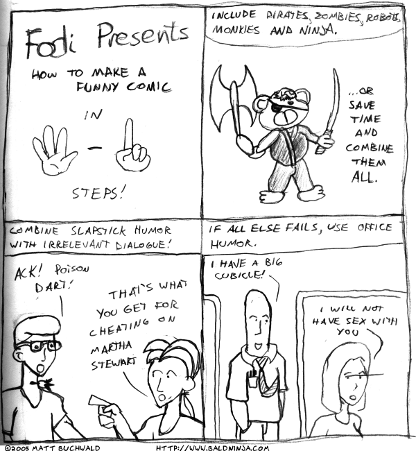 Comic graphic for 2005-04-06: Webcomic Creation for Dummies